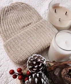 Women Nayked Apparel Accessories>Chunky Marled Yarn And Solid Color Soft Knit Hat