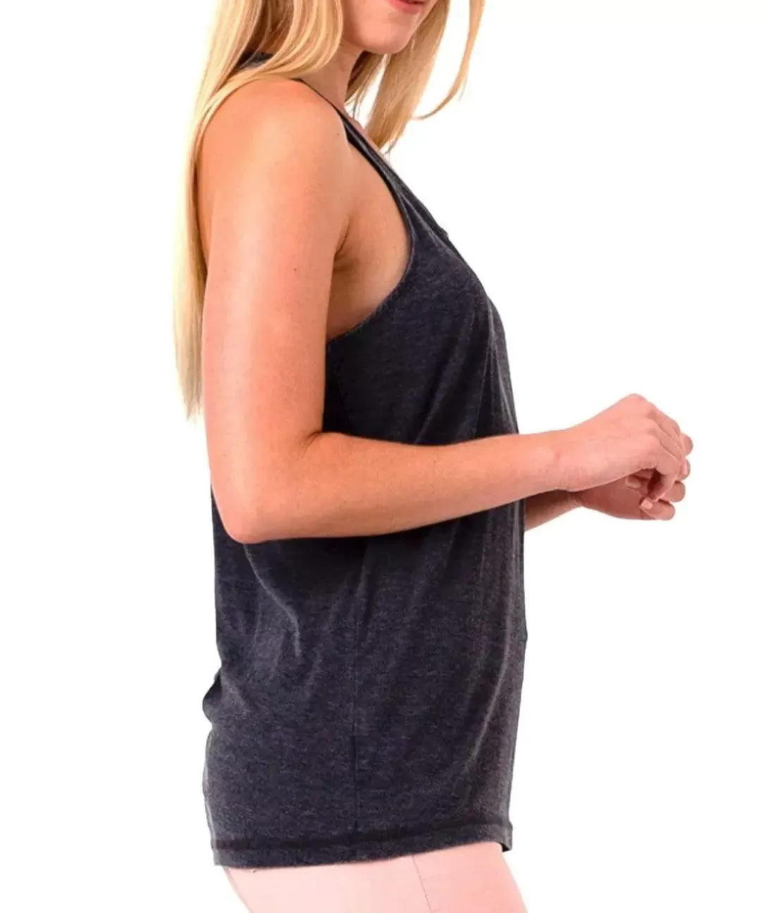 Women Nayked Apparel Tank Tops>Ladies Ridiculously Soft Knotted Racerback Tank