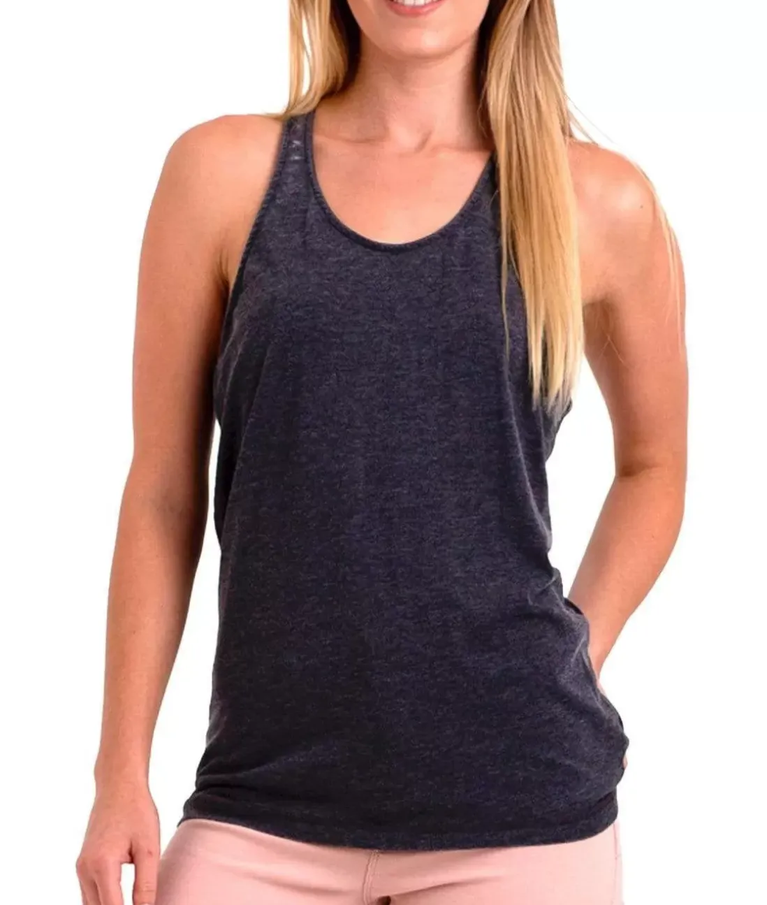 Women Nayked Apparel Tank Tops>Ladies Ridiculously Soft Knotted Racerback Tank