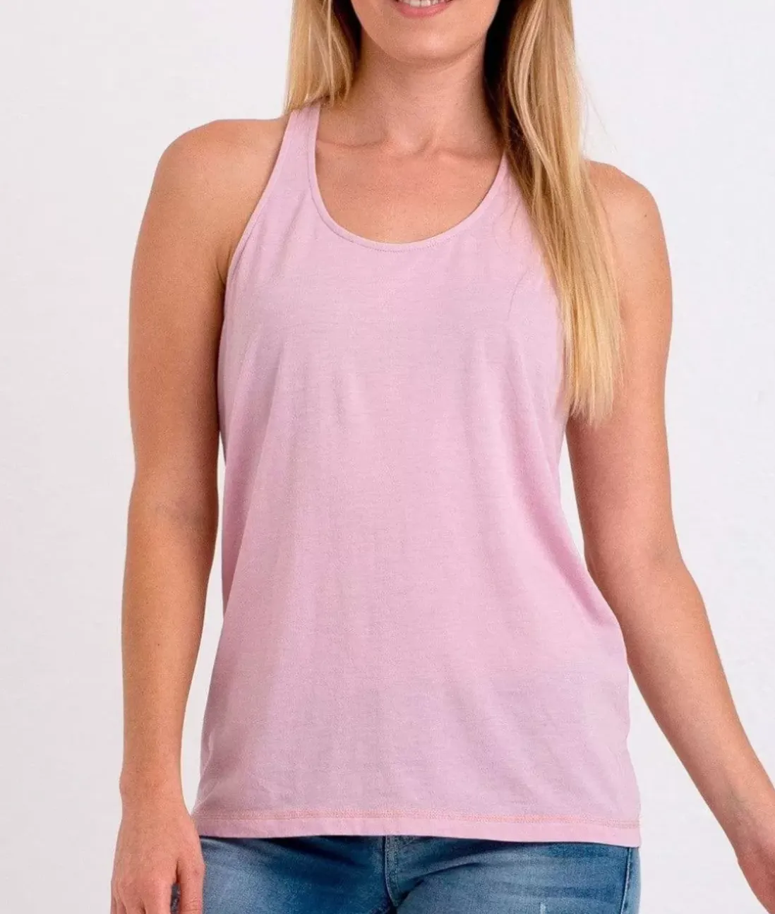 Women Nayked Apparel T-Shirts>Ladies Ridiculously Soft Knotted Racerback Tank