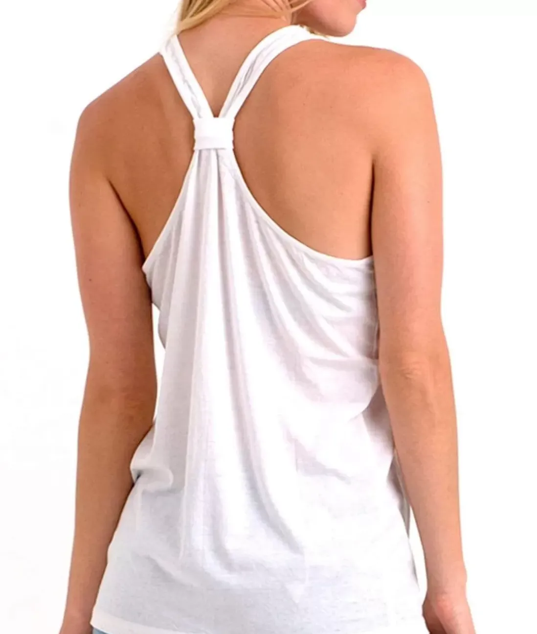 Women Nayked Apparel T-Shirts>Ladies Ridiculously Soft Knotted Racerback Tank