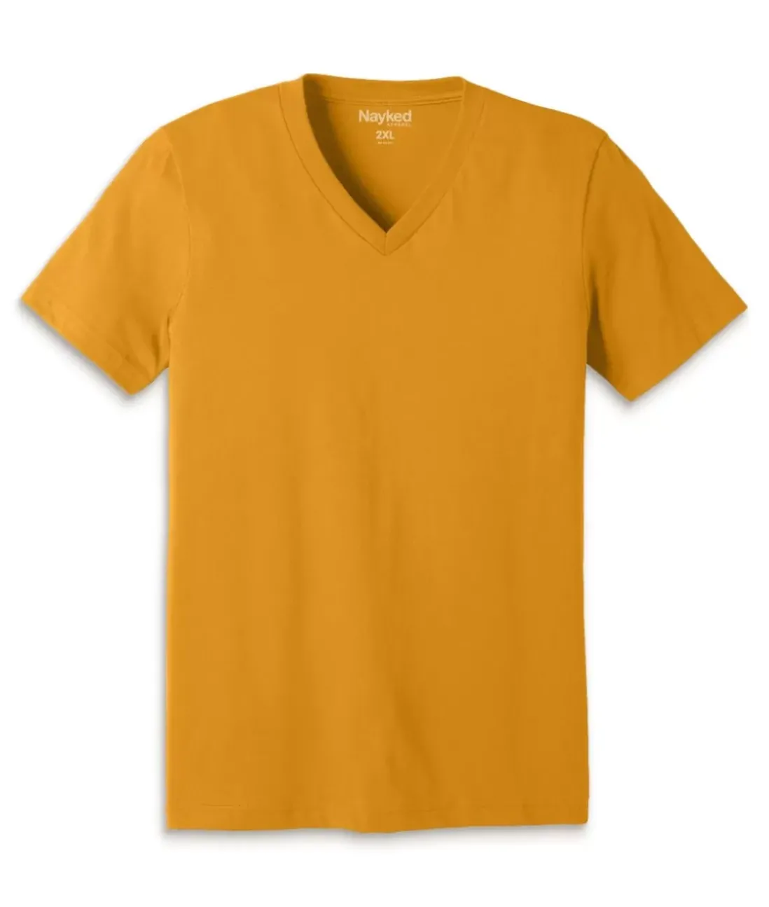 Men Nayked Apparel Shirts>Men'S Classic Cotton Big Short Sleeve V-Neck T-Shirt