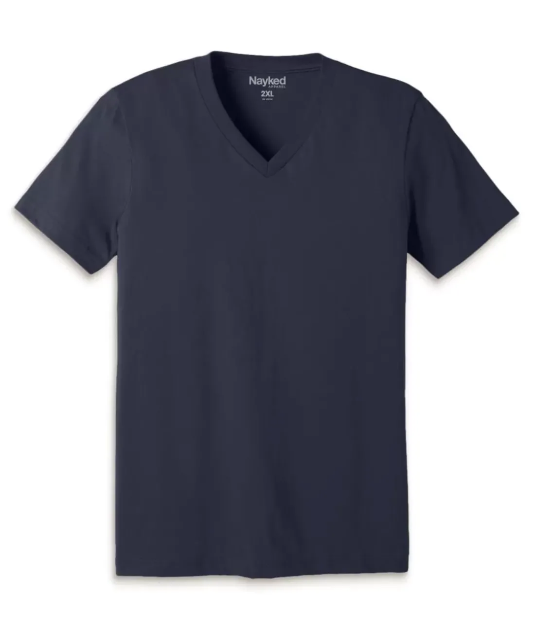 Men Nayked Apparel Shirts>Men'S Classic Cotton Big Short Sleeve V-Neck T-Shirt
