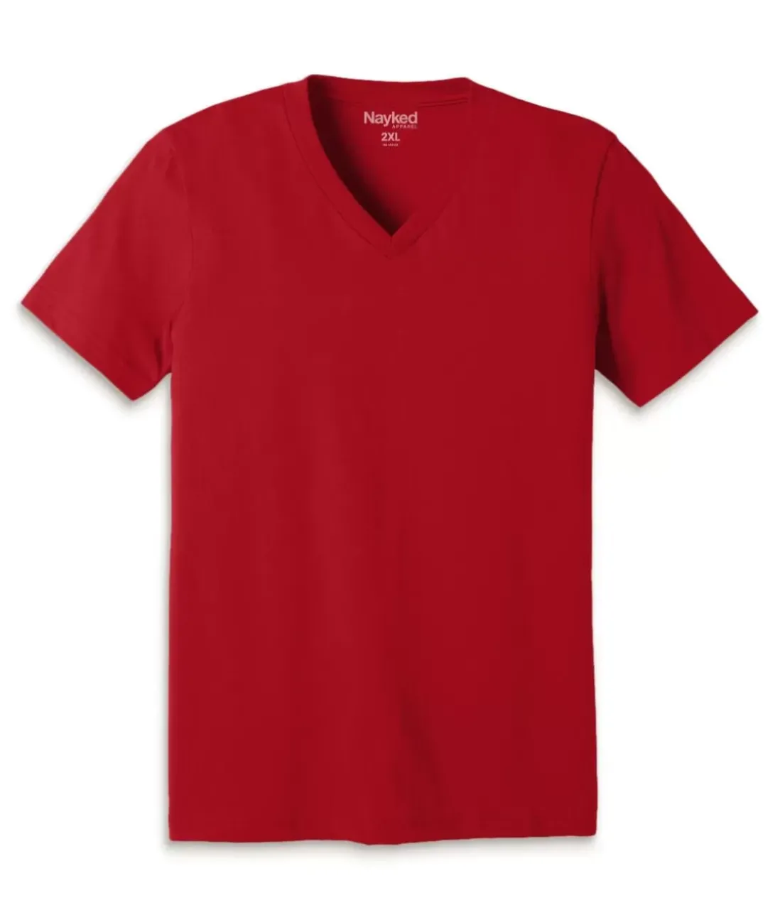 Men Nayked Apparel Shirts>Men'S Classic Cotton Big Short Sleeve V-Neck T-Shirt
