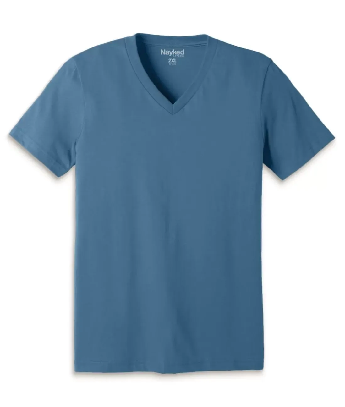 Men Nayked Apparel Shirts>Men'S Classic Cotton Big Short Sleeve V-Neck T-Shirt