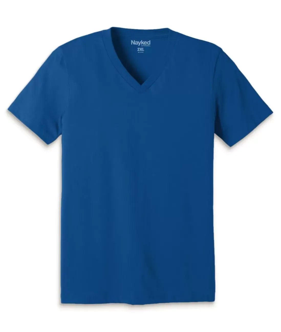 Men Nayked Apparel Shirts>Men'S Classic Cotton Big Short Sleeve V-Neck T-Shirt