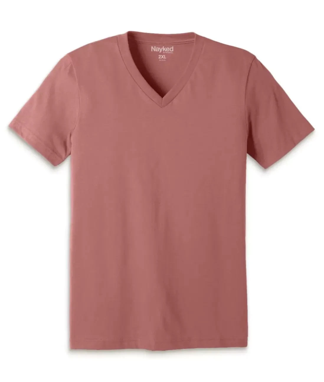 Men Nayked Apparel Shirts>Men'S Classic Cotton Big Short Sleeve V-Neck T-Shirt