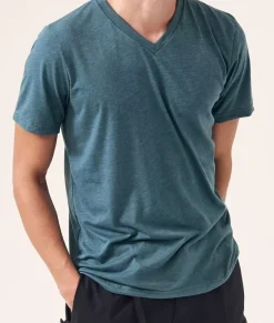 Men Nayked Apparel Shirts>Men'S Classic Soft Heathered Short Sleeve V-Neck T-Shirt