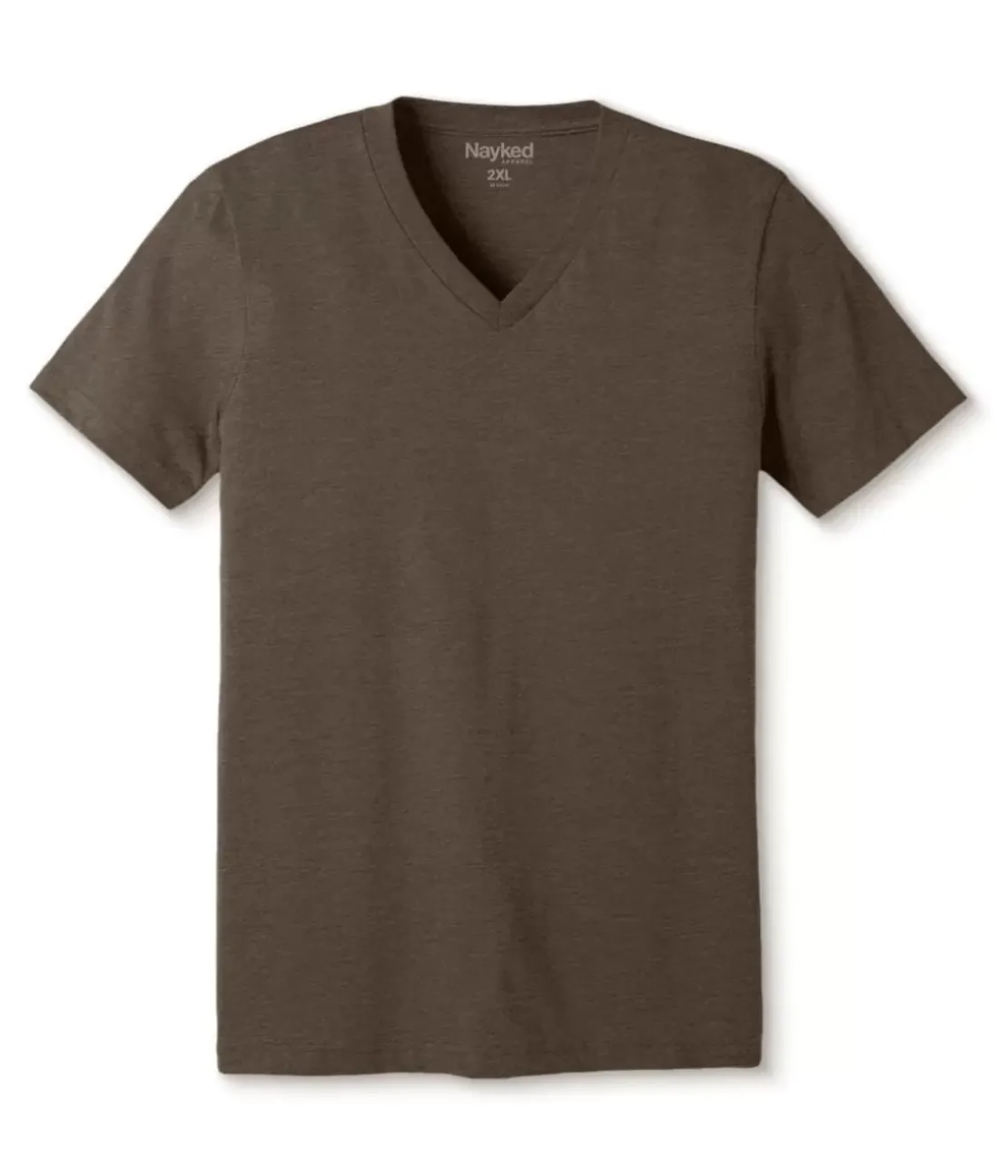 Men Nayked Apparel Shirts>Men'S Classic Soft Heathered Big Short Sleeve V-Neck T-Shirt