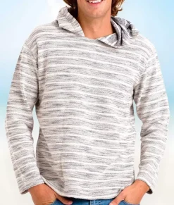 Men Nayked Apparel Hoodies & Sweatshirts>Men'S Cotton/Poly Striped French Terry Hoodie/Discontinued