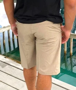 Men Nayked Apparel Swim>Men'S Khaki Hybrid Stretch Short