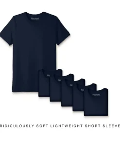 Men Nayked Apparel T-Shirt Packs>Men'S 6Pk Ridiculously Soft Lightweight Crew Neck T-Shirt