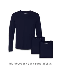 Men Nayked Apparel T-Shirt Packs>Men'S 3Pk Ridiculously Soft Long Sleeve 100% Cotton T-Shirt
