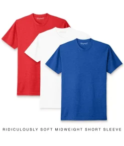 Men Nayked Apparel Shirts>Men'S 3Pk Ridiculously Soft Midweight Crew T-Shirt Favorites