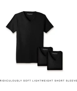 Men Nayked Apparel T-Shirts>Men'S 3Pk Ridiculously Soft Lightweight V-Neck T-Shirt
