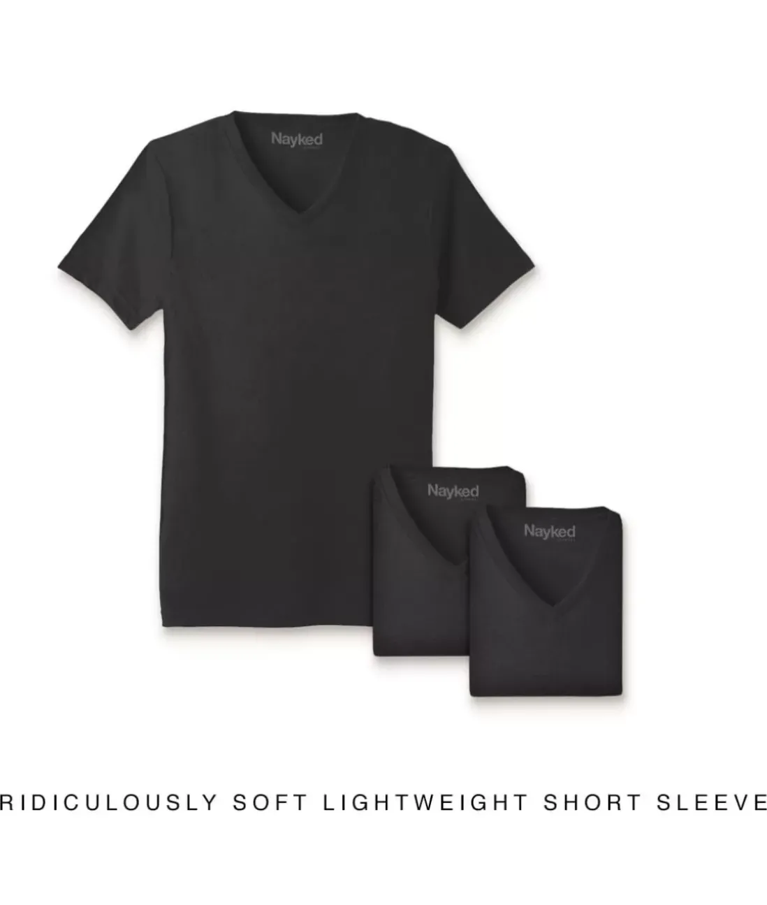 Men Nayked Apparel T-Shirts>Men'S 3Pk Ridiculously Soft Lightweight V-Neck T-Shirt