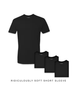 Men Nayked Apparel Shirts>Men'S 4Pk Ridiculously Soft Short Sleeve Crew Neck 100% Cotton T-Shirt