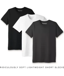 Men Nayked Apparel T-Shirts>Men'S 3Pk Ridiculously Soft Lightweight Crew Neck T-Shirt Favorites