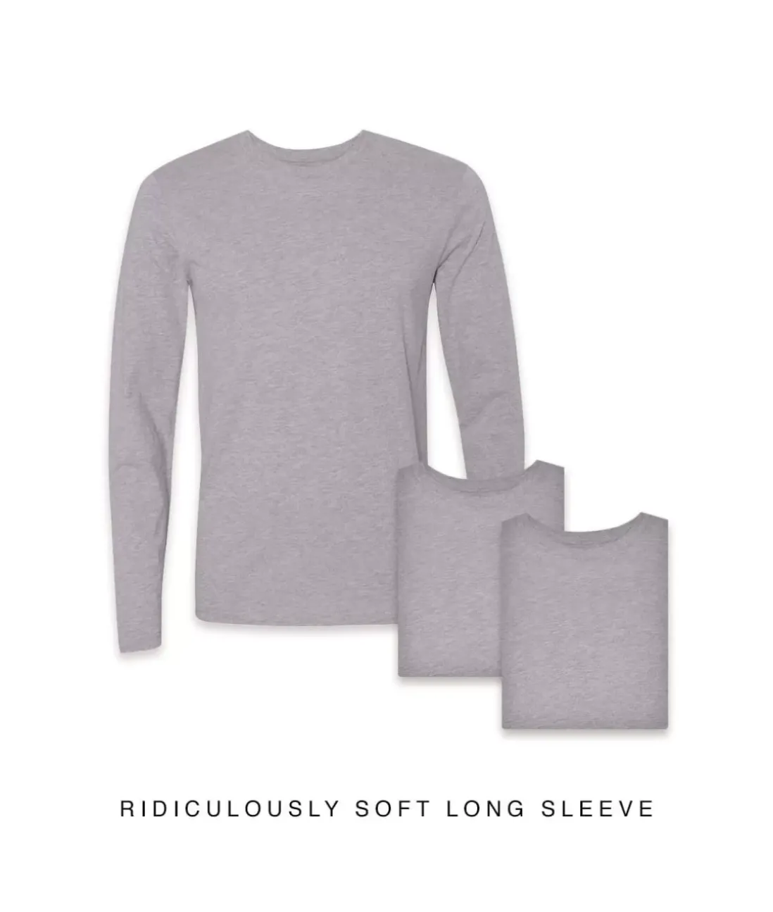 Men Nayked Apparel Shirts>Men'S 3Pk Ridiculously Soft Long Sleeve 100% Cotton T-Shirt