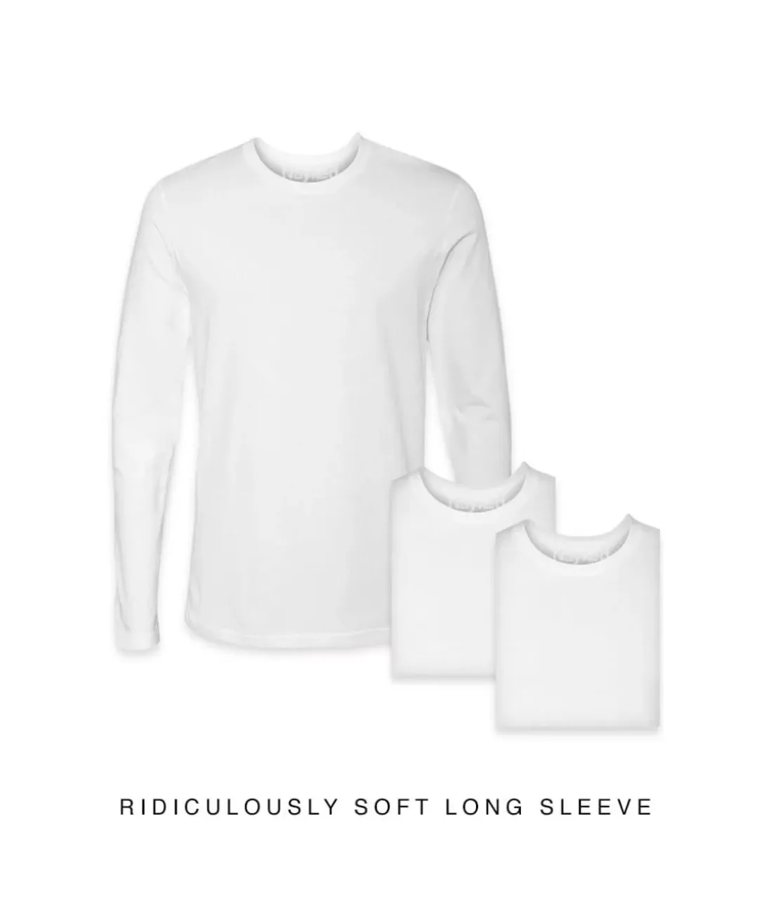 Men Nayked Apparel Shirts>Men'S 3Pk Ridiculously Soft Long Sleeve 100% Cotton T-Shirt