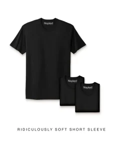 Men Nayked Apparel T-Shirts>Men'S 3Pk Ridiculously Soft Short Sleeve Crew Neck 100% Cotton T-Shirt