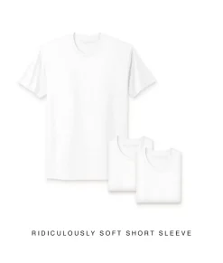 Men Nayked Apparel T-Shirts>Men'S 3Pk Ridiculously Soft Short Sleeve Crew Neck 100% Cotton T-Shirt