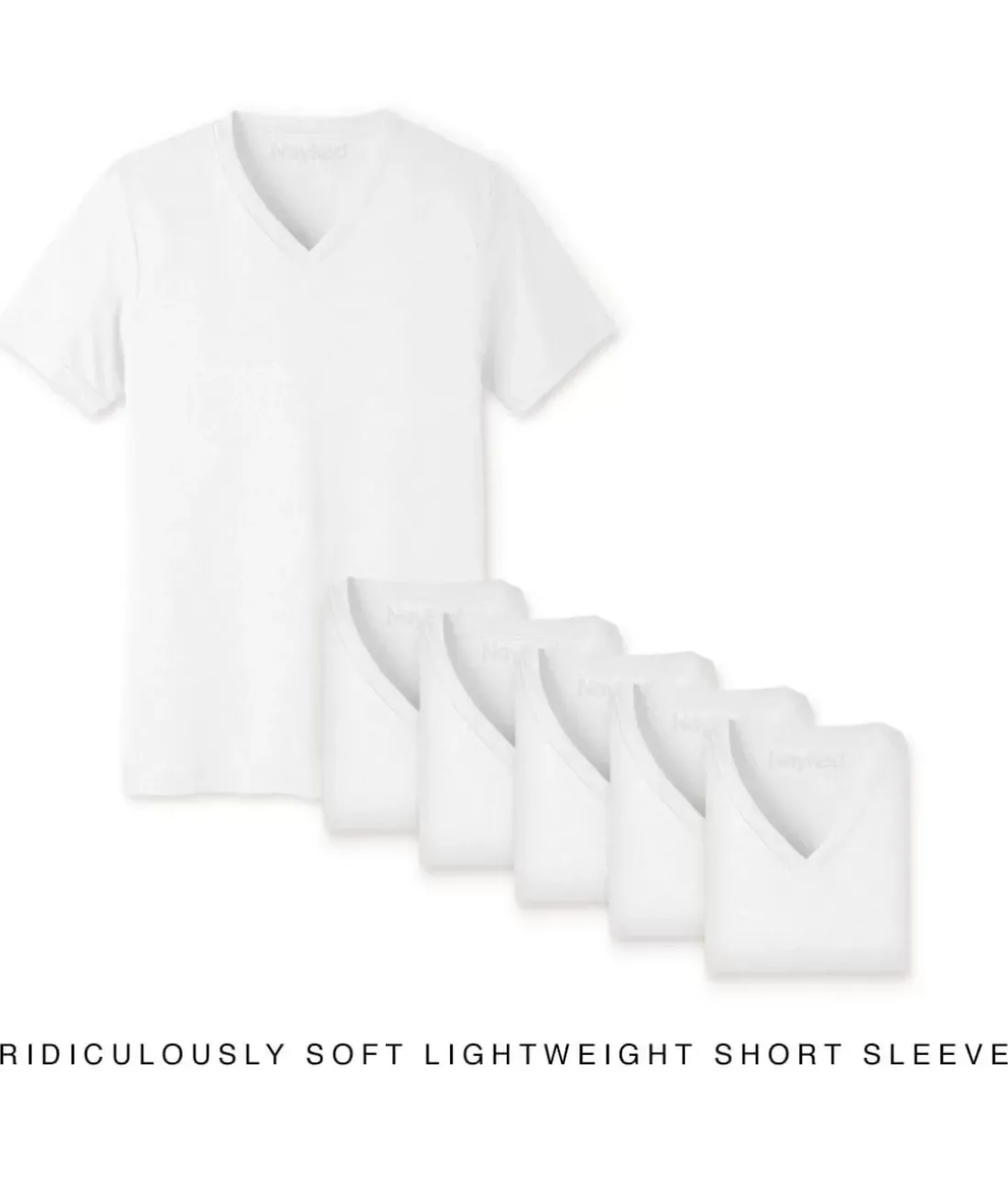 Men Nayked Apparel T-Shirts>Men'S 6Pk Ridiculously Soft Lightweight V-Neck T-Shirt