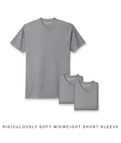 Men Nayked Apparel Shirts>Men'S 3Pk Ridiculously Soft Midweight Crew T-Shirt