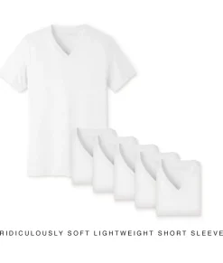 Men Nayked Apparel Shirts>Men'S 6Pk Ridiculously Soft Lightweight V-Neck T-Shirt