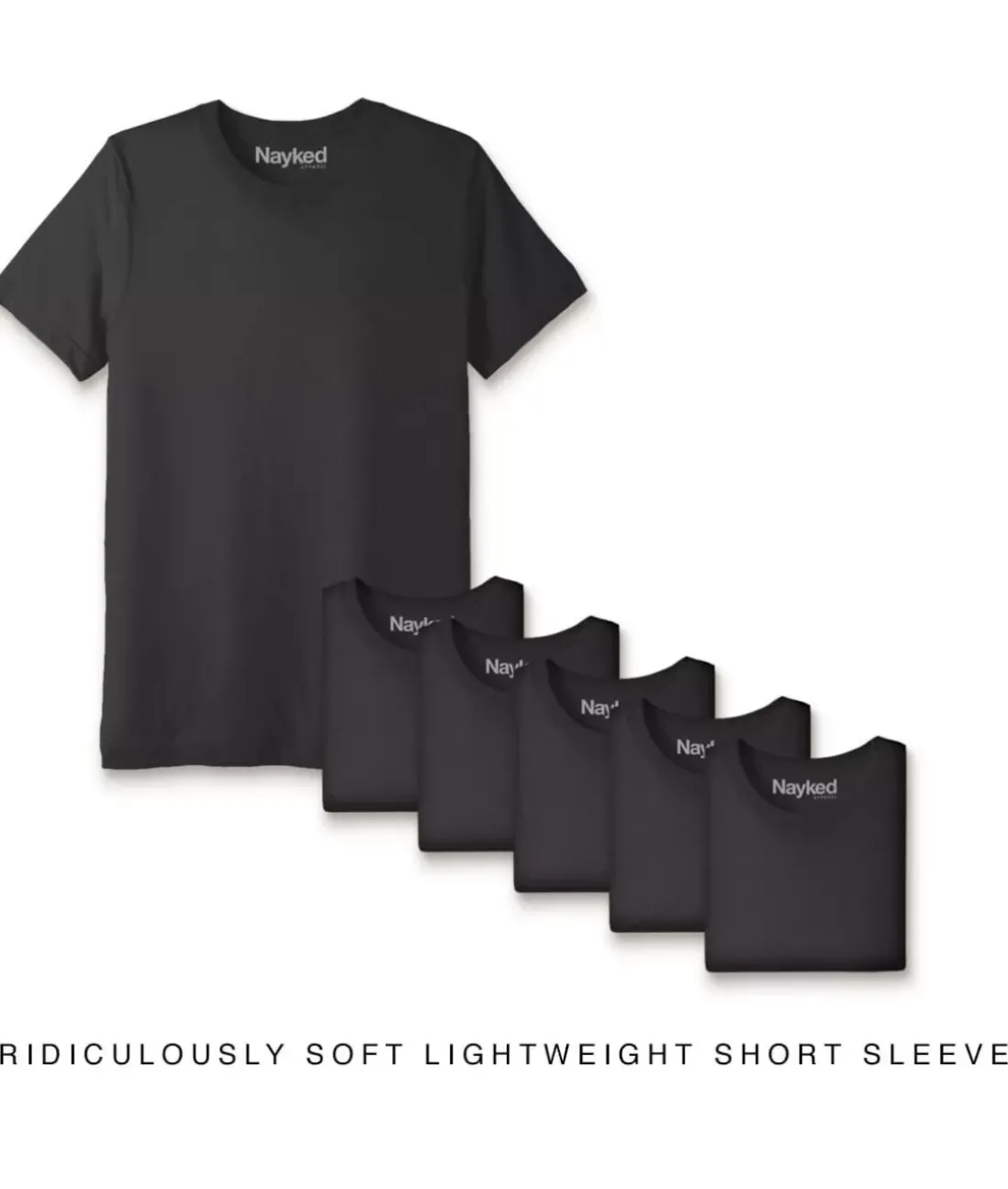 Men Nayked Apparel Shirts>Men'S 6Pk Ridiculously Soft Lightweight Crew Neck T-Shirt