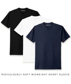 Men Nayked Apparel T-Shirt Packs>Men'S 3Pk Ridiculously Soft Midweight Crew T-Shirt Favorites