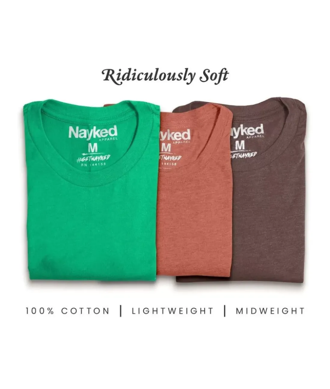 Men Nayked Apparel Shirts>Men'S 3Pk Tri-Nayked Short Sleeve Crew Neck T-Shirts