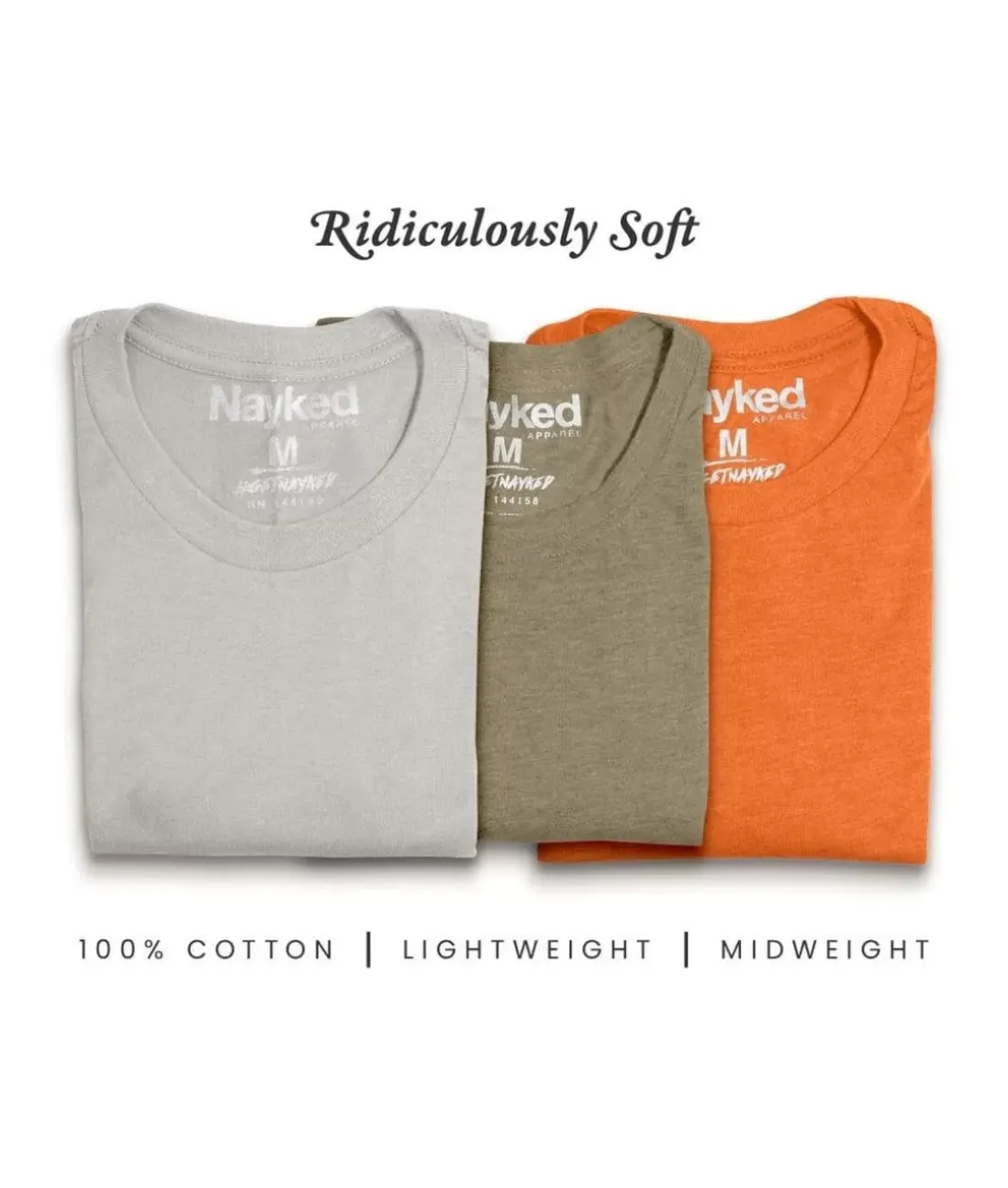 Men Nayked Apparel Shirts>Men'S 3Pk Tri-Nayked Short Sleeve Crew Neck T-Shirts
