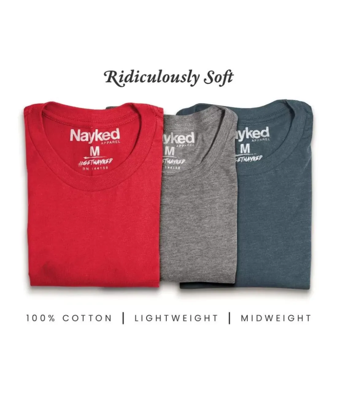 Men Nayked Apparel Shirts>Men'S 3Pk Tri-Nayked Short Sleeve Crew Neck T-Shirts