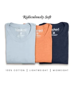Men Nayked Apparel T-Shirts>Men'S 3Pk Tri-Nayked Short Sleeve Crew Neck T-Shirts