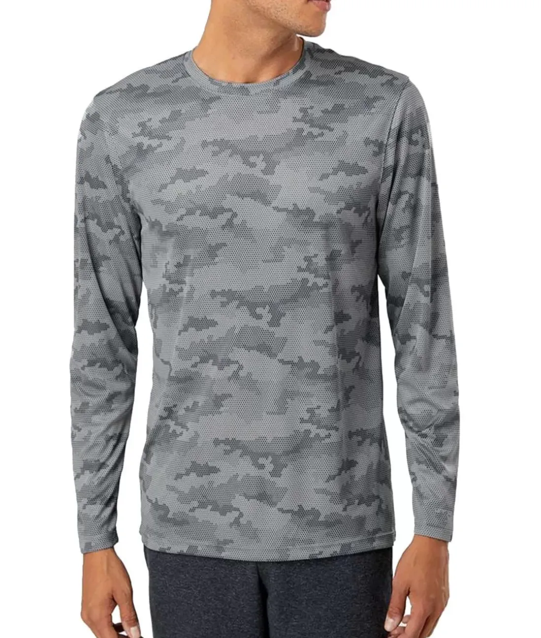 Men Nayked Apparel Swim>Men'S Pompano Performance Upf Camo Long Sleeve T-Shirt