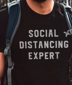 Men Nayked Apparel Shirts>Men'S Ridiculously Soft 100% Cotton Graphic Tee | Social Distancing Expert