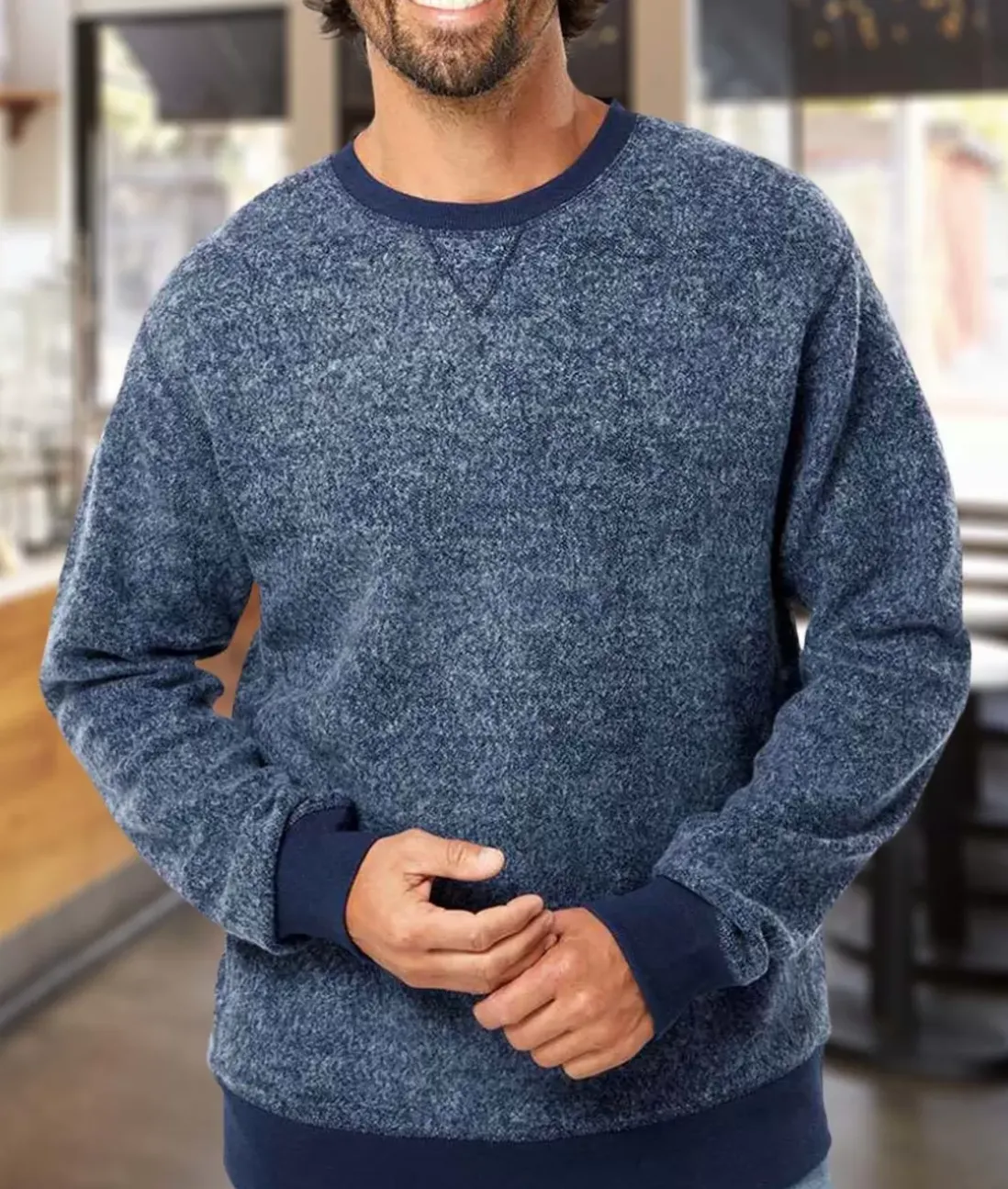 Men Nayked Apparel Hoodies & Sweatshirts>Men'S Ridiculously Soft Aspen Brushed Fleece Pullover