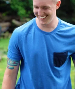 Men Nayked Apparel Shirts>Men'S Ridiculously Soft Contrast Pocket Short Sleeve Crew Neck T-Shirt
