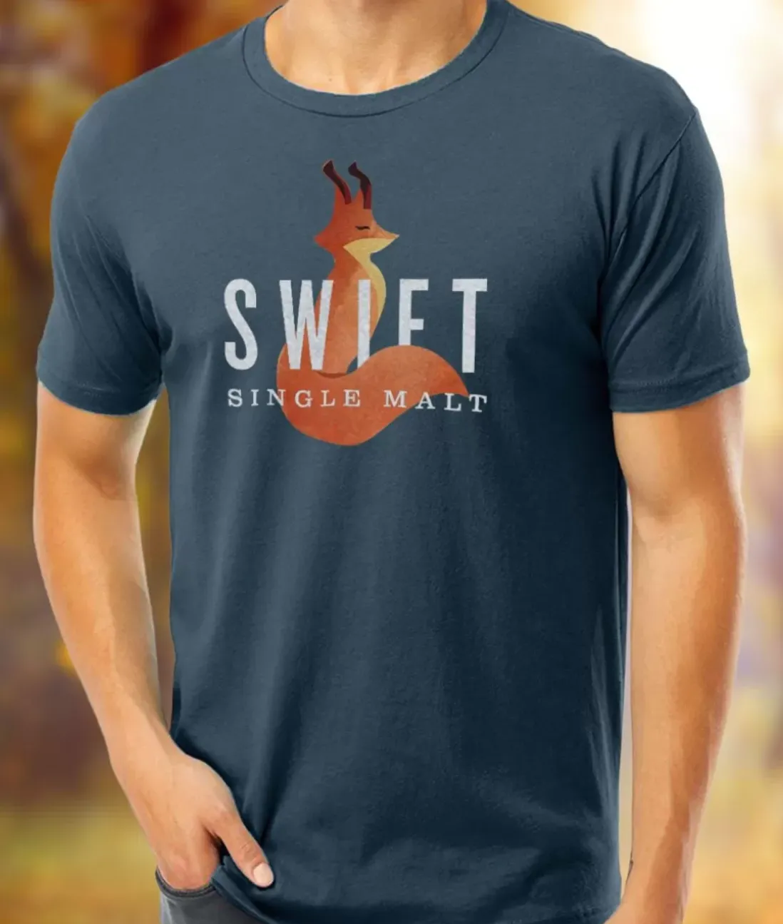 Men Nayked Apparel T-Shirts>Men'S Ridiculously Soft Cotton Graphic Tee | Swift Single Malt