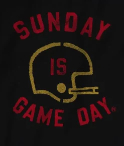 Men Nayked Apparel Shirts>Men'S Ridiculously Soft Cotton Long Sleeve Graphic Tee | Sunday Is Game Day