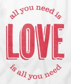 Men Nayked Apparel T-Shirts>Men'S Ridiculously Soft Cotton Long Sleeve Graphic Tee | All You Need Is Love