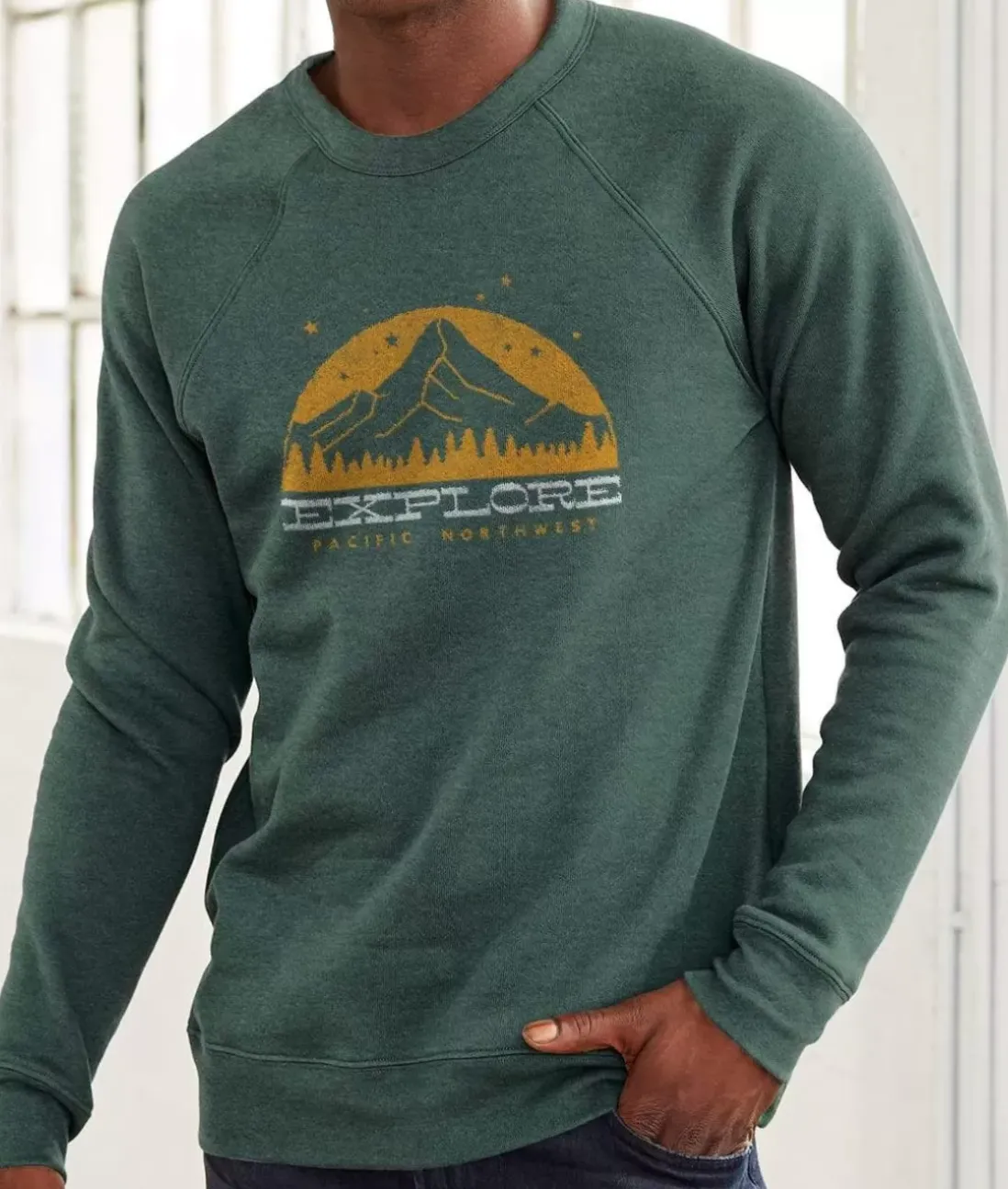 Men Nayked Apparel Shirts>Men'S Ridiculously Soft Fleece Pullover Graphic Sweatshirt | Explore