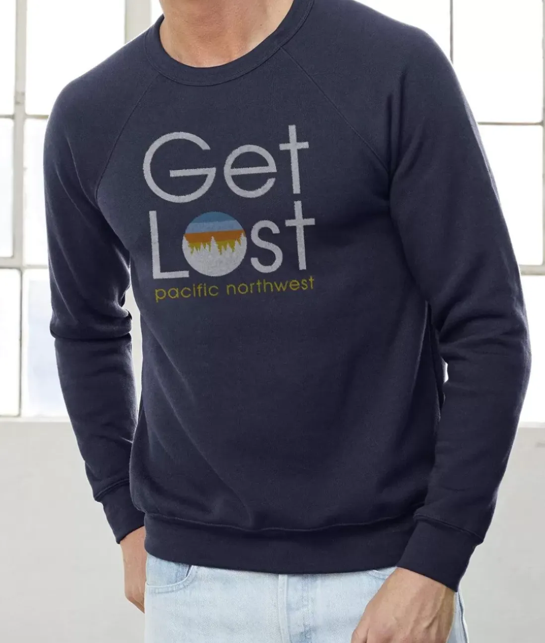 Men Nayked Apparel Hoodies & Sweatshirts>Men'S Ridiculously Soft Fleece Pullover Graphic Sweatshirt | Get Lost