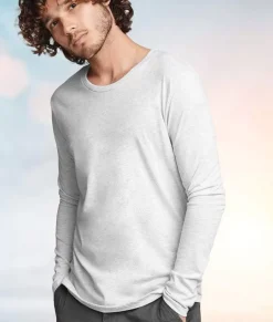 Men Nayked Apparel T-Shirts>Men'S Ridiculously Soft Lightweight Long Sleeve Crew Shirt
