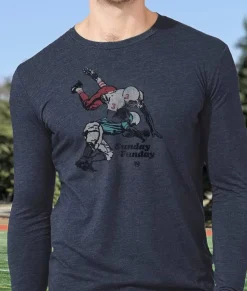 Men Nayked Apparel Shirts>Men'S Ridiculously Soft Lightweight Long Sleeve Graphic Tee | Sunday Funday
