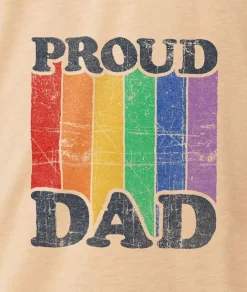 Men Nayked Apparel Shirts>Men'S Ridiculously Soft Lightweight Graphic Tee | Proud Dad