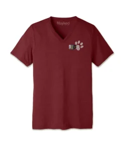 Men Nayked Apparel Shirts>Men'S Ridiculously Soft Lightweight V-Neck Graphic Tee | Luv Paw Print