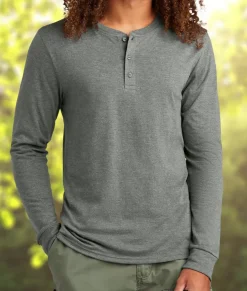 Men Nayked Apparel Shirts>Men'S Ridiculously Soft Long Sleeve Henley