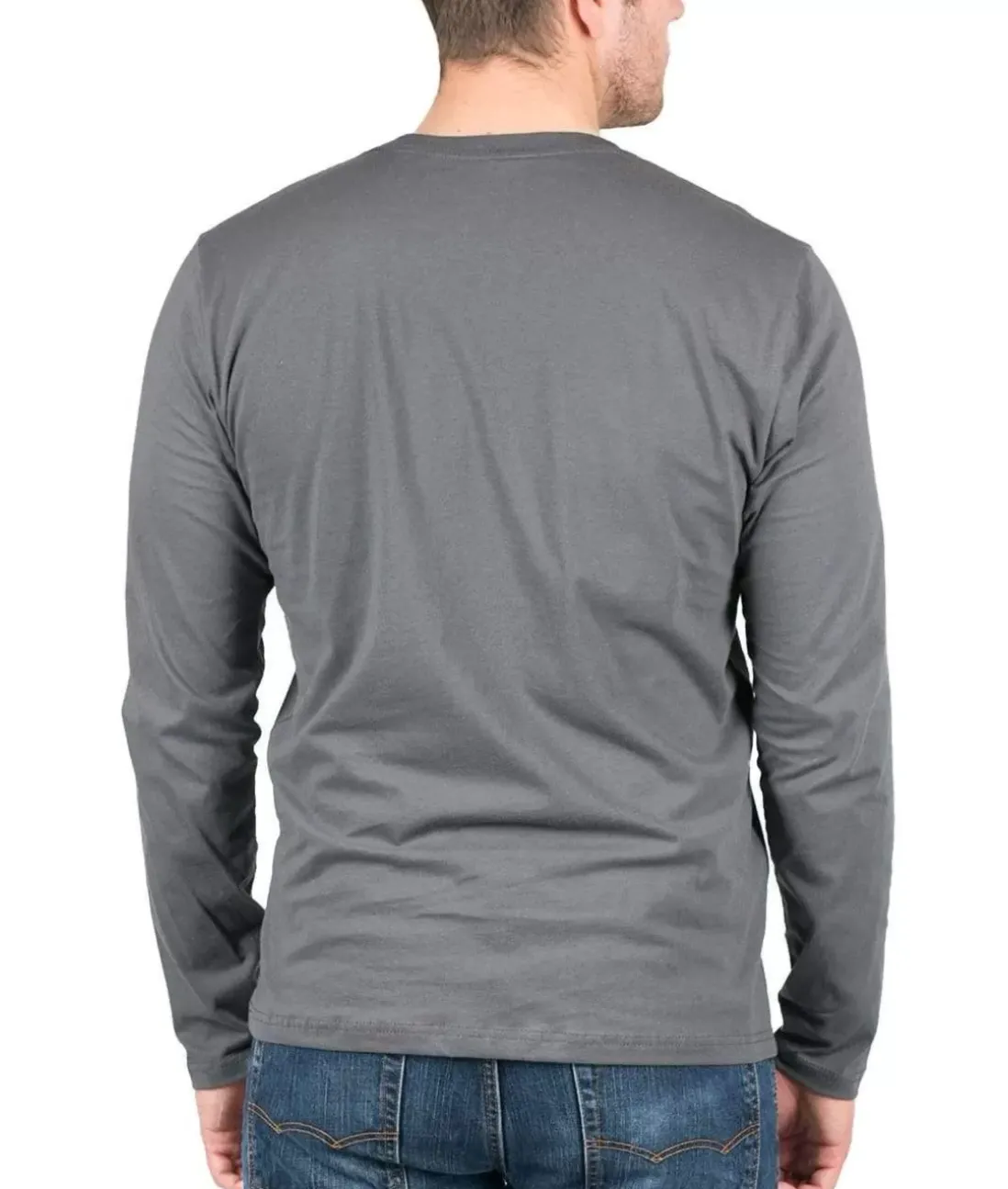 Men Nayked Apparel T-Shirts>Men'S Ridiculously Soft Long Sleeve 100% Cotton T-Shirt